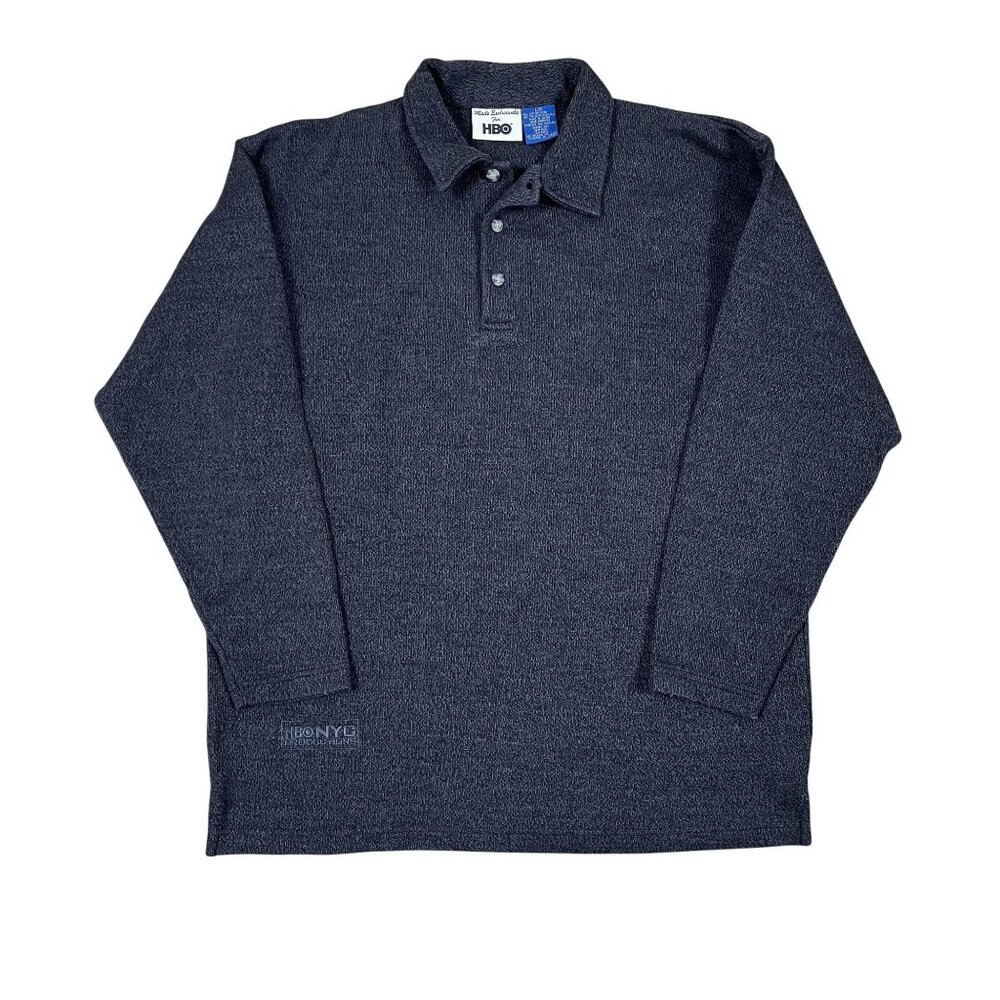 HBO NYC Productions Gray Polo‎ Sweater Size Large